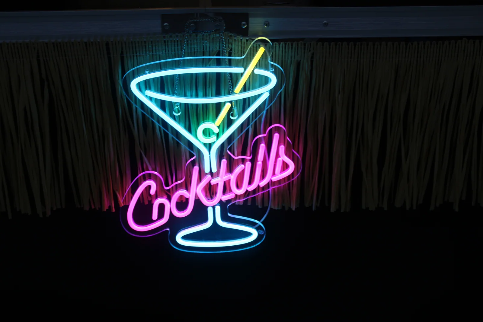 Neon Cocktails sign at a Tipsy Tides event